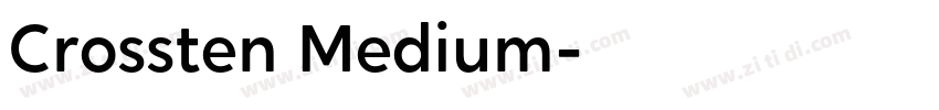 Crossten Medium字体转换